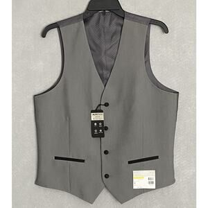 Alfani Men's Small Tuxedo Vest Slim Fit Stretch Fabric Grey & Black NEW